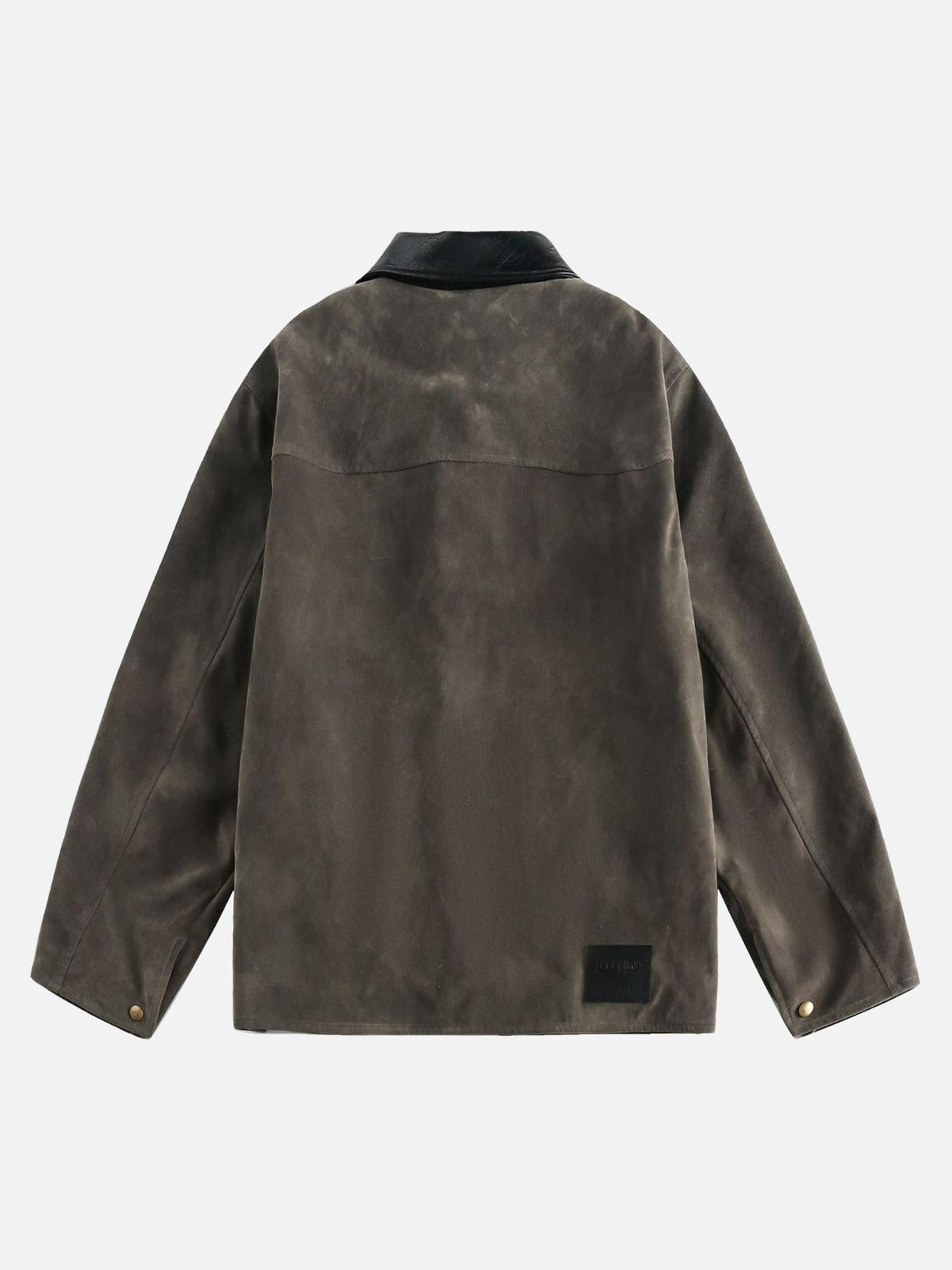 TALISHKO Retro Suede Detroit Motorcycle Jacket