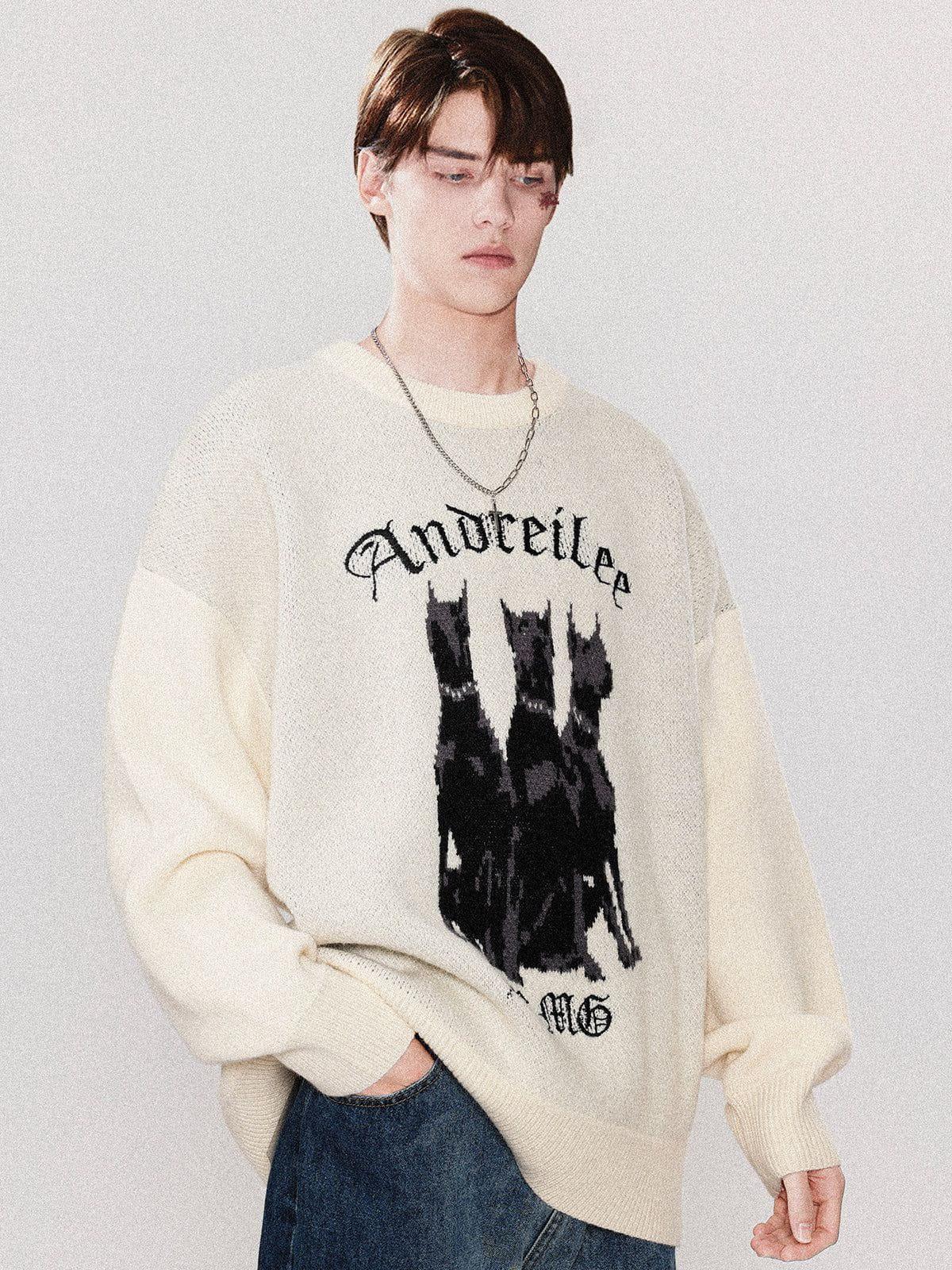 TALISHKO Doberman Print Sweater