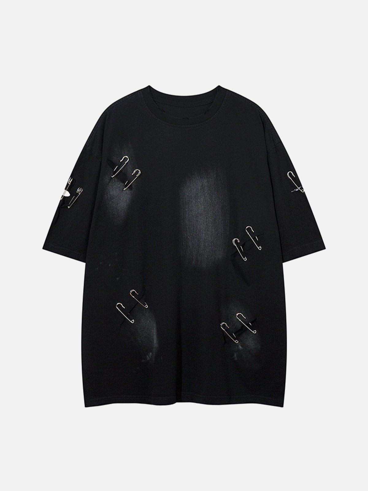 TALISHKO Washed Broken Holes Tee
