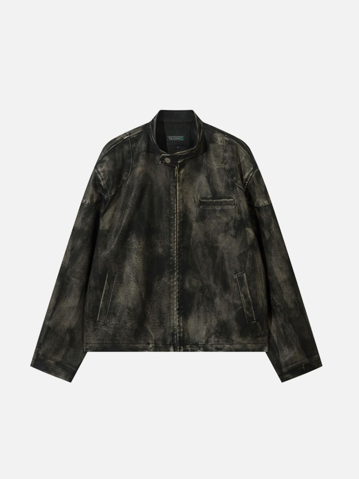 TALISHKO Dirt Color Faux Leather Jacket