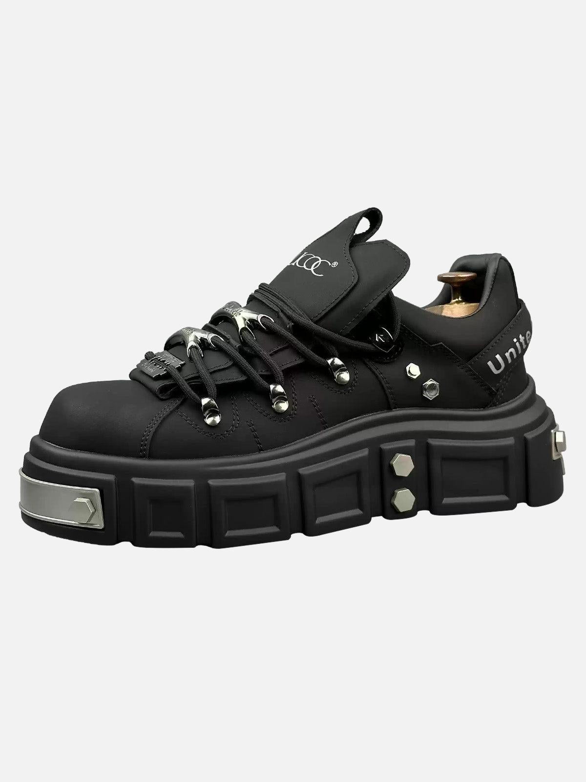 TALISHKO Punk Style Rivet Derby Shoes