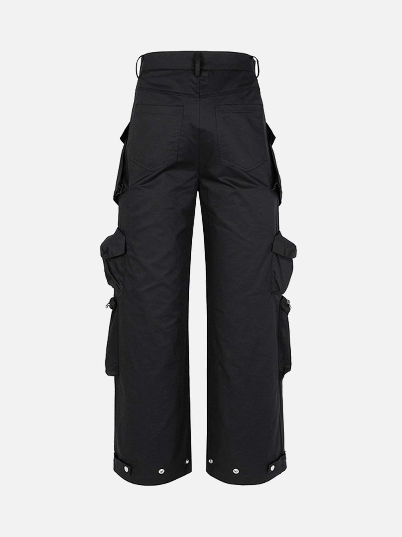 TALISHKO Multi-Pocket Functional Casual Workwear Wide Leg Pants