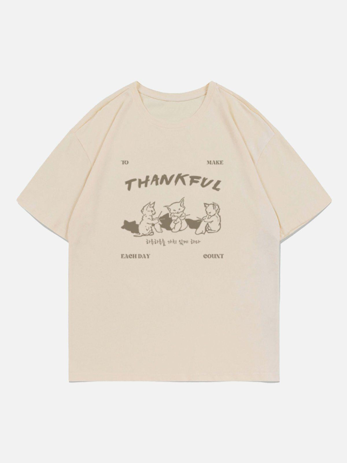 TALISHKO Cartoon Fox Print Tee