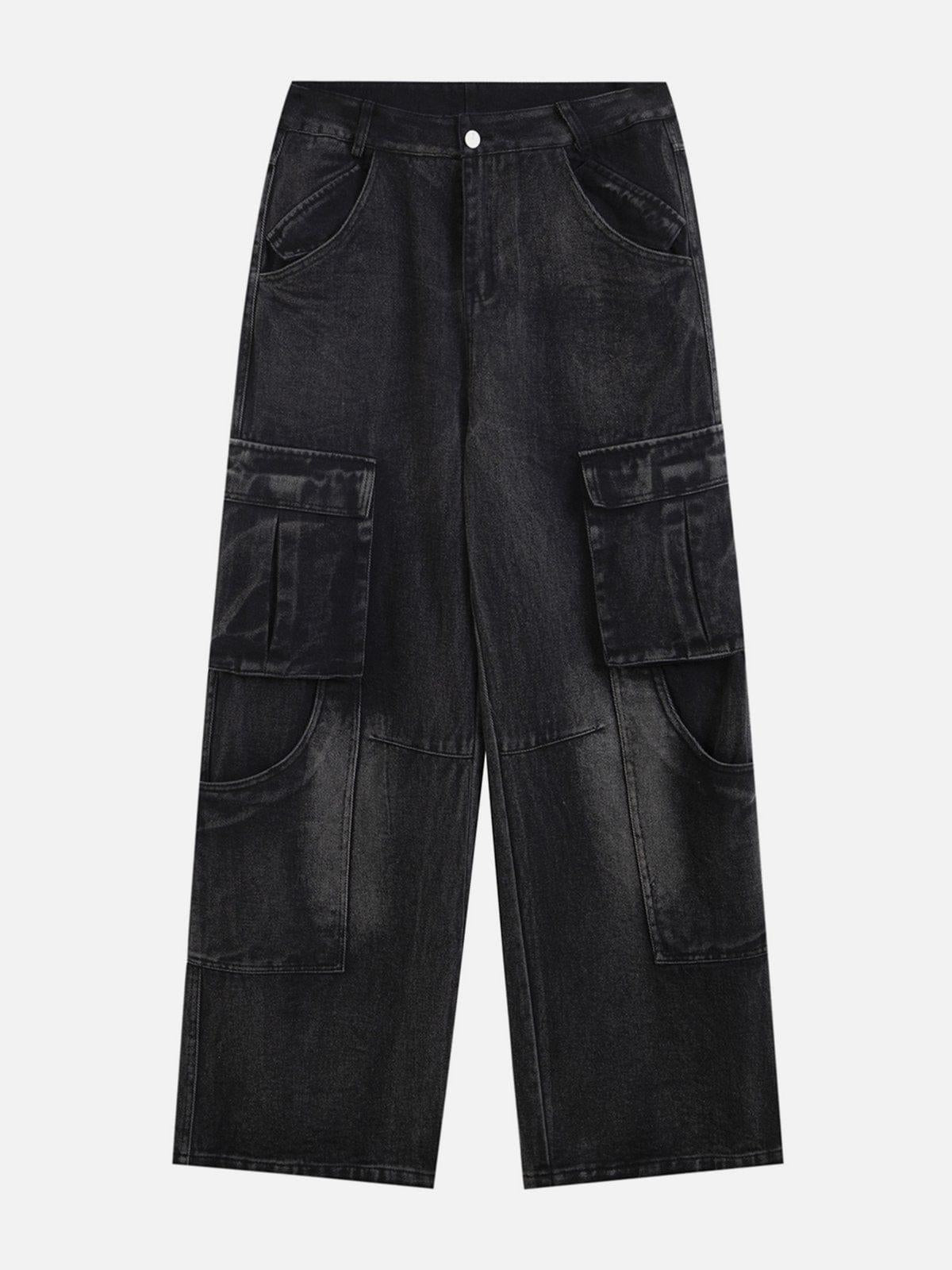 TALISHKO Multi Pocket Washed Jeans