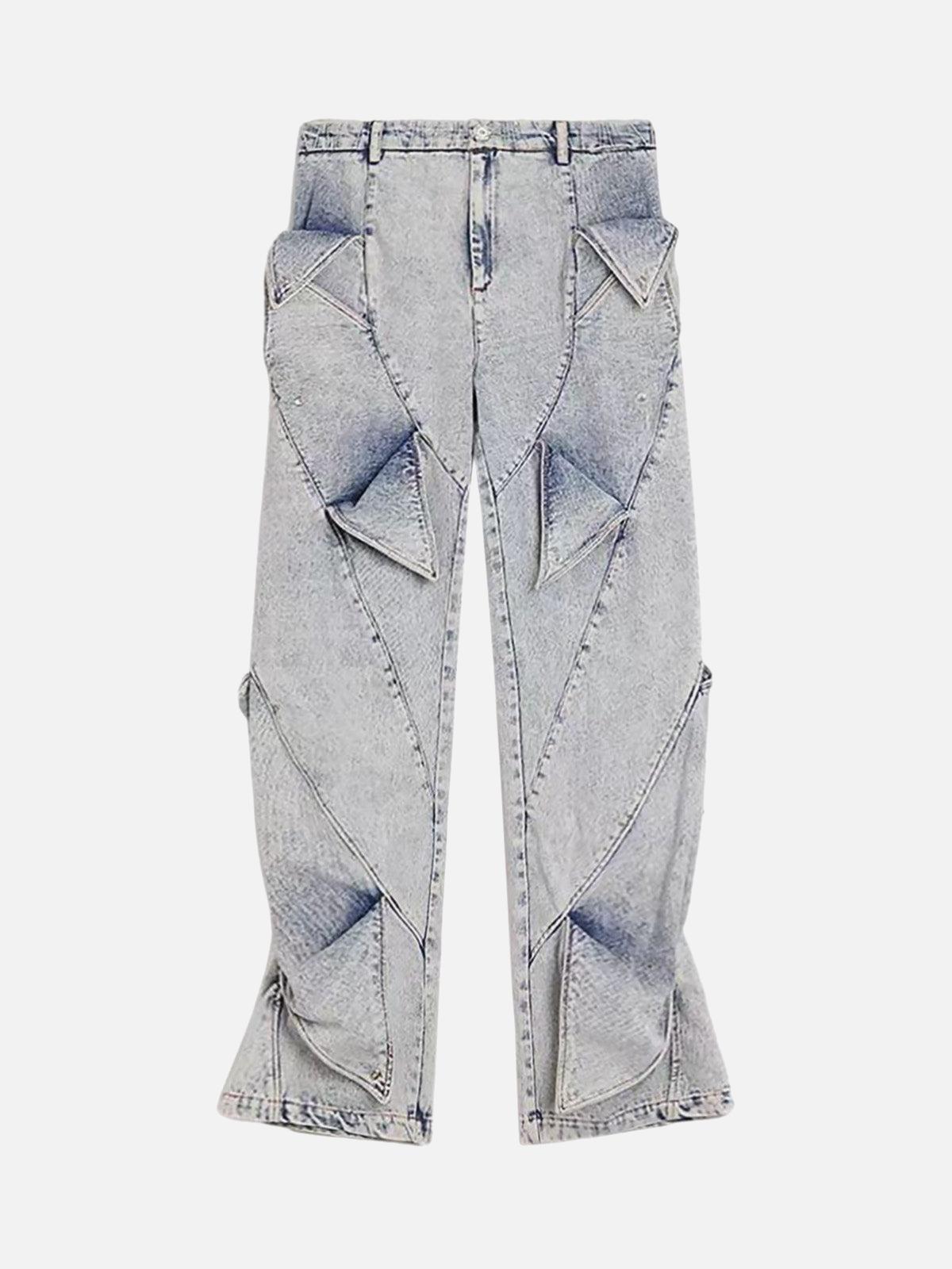 TALISHKO High Street Deconstructed Washed Jeans