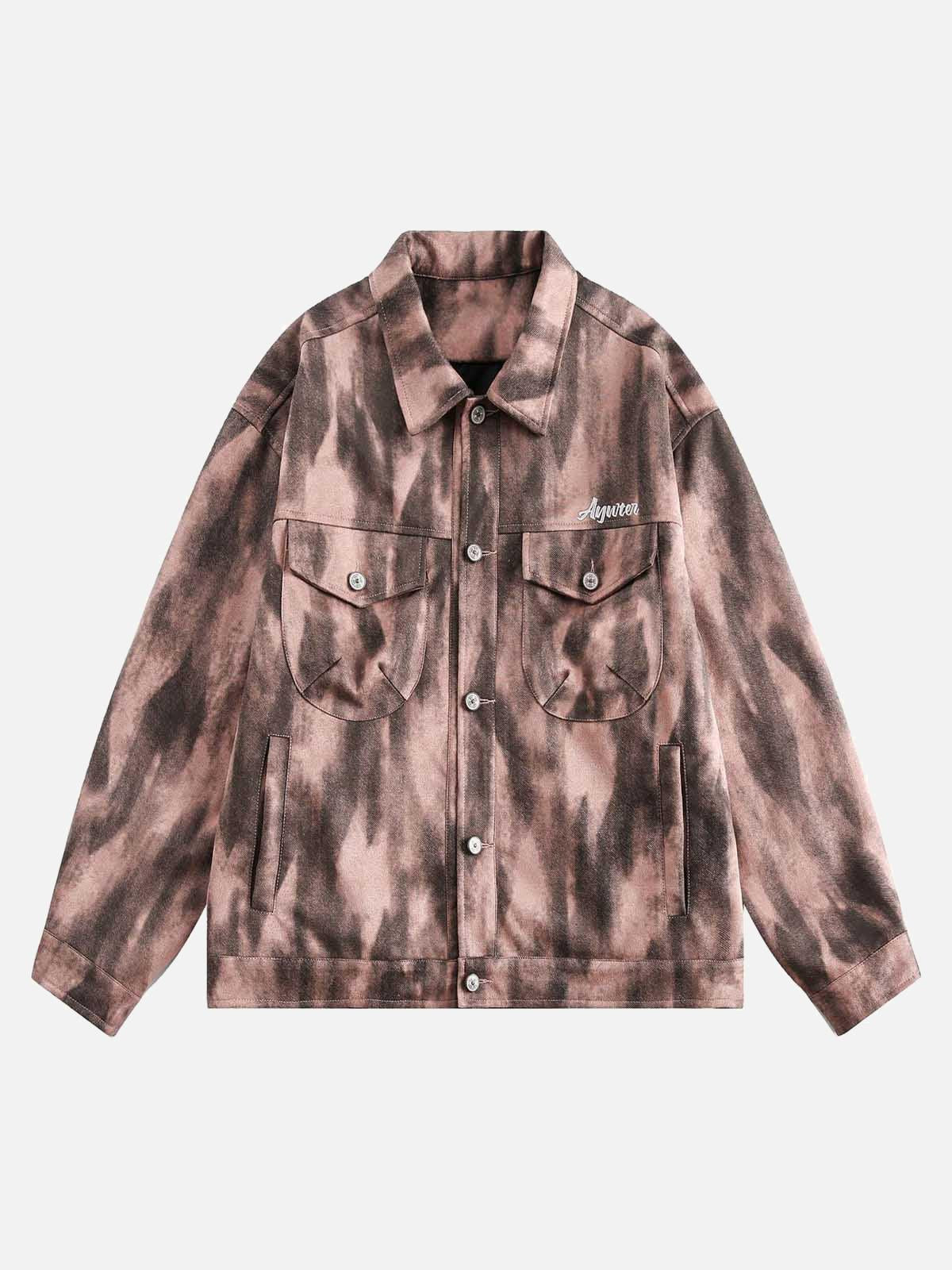 TALISHKO Dark Graffiti Suede Utility Jacket
