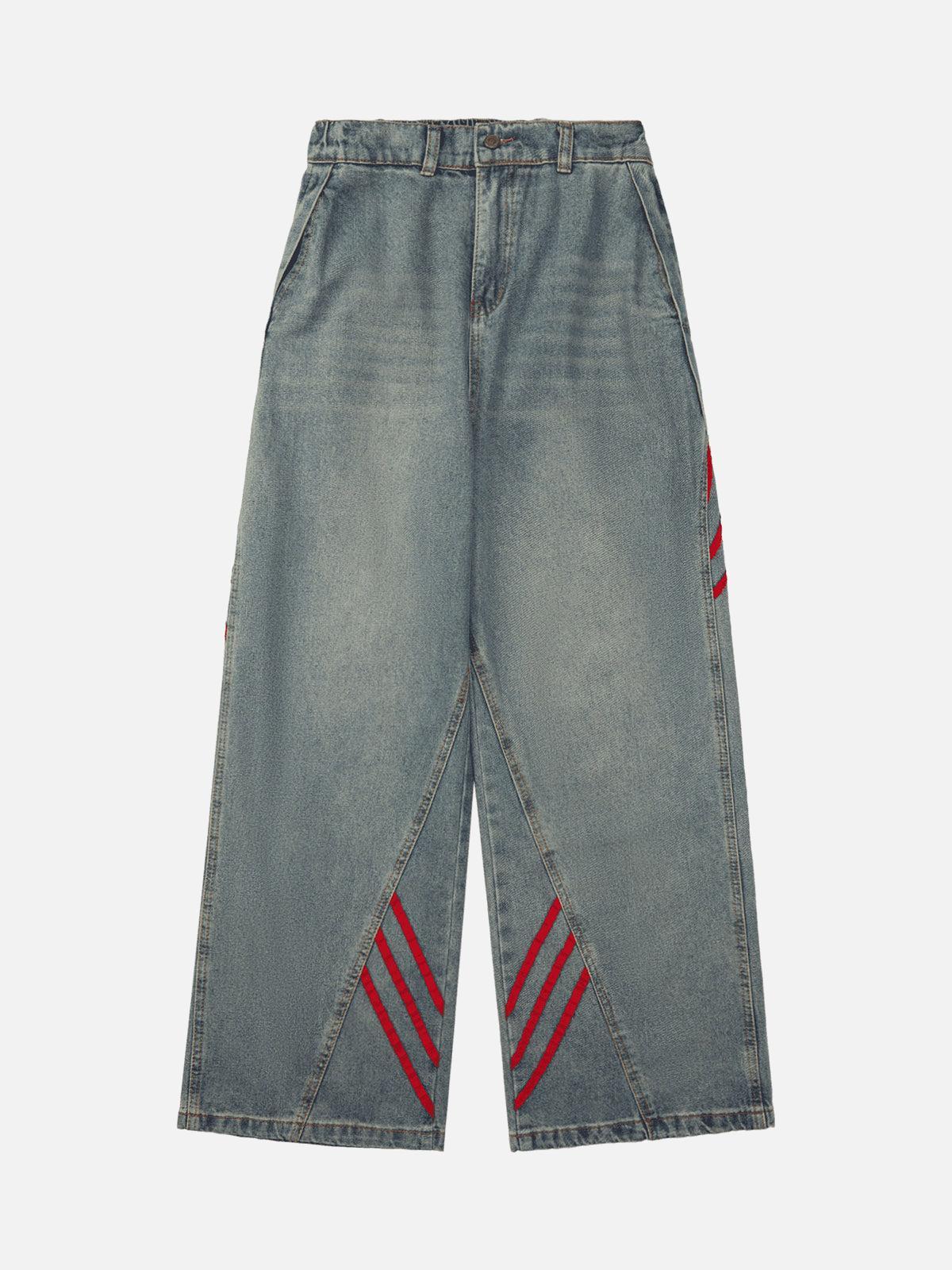 TALISHKO American Retro Contrast Washed Jeans