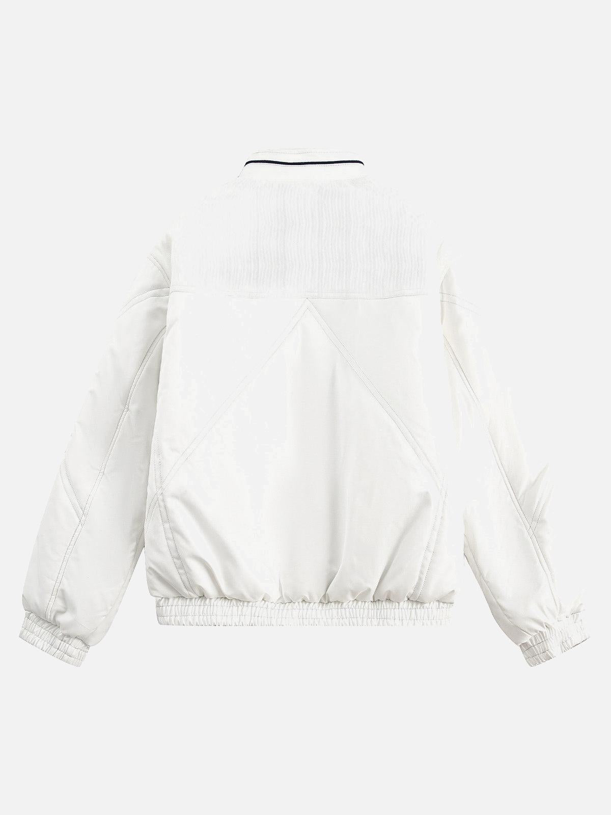 TALISHKO Embroidery Double-Ended Zipper Bomber Jacket