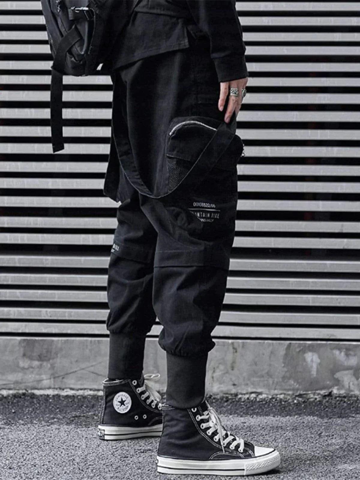TALISHKO Function Buttons Ribbons Stereoscopic Pockets Cargo Pants