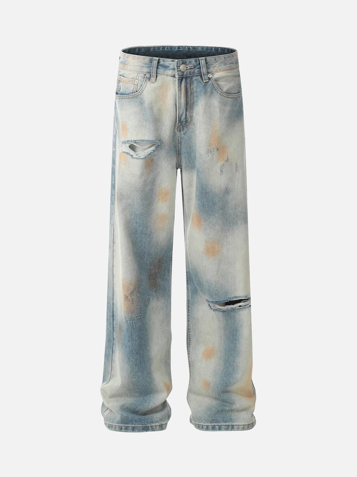 TALISHKO Distressed Street Hip-Hop Jeans