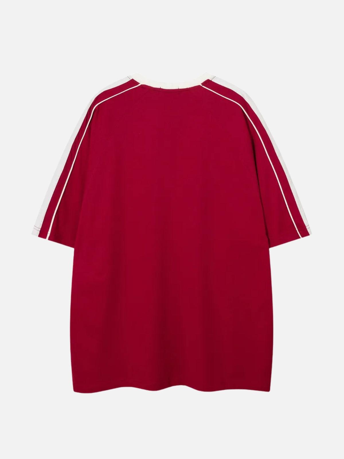 TALISHKO Contrast Paneled Raglan Sleeve Tee