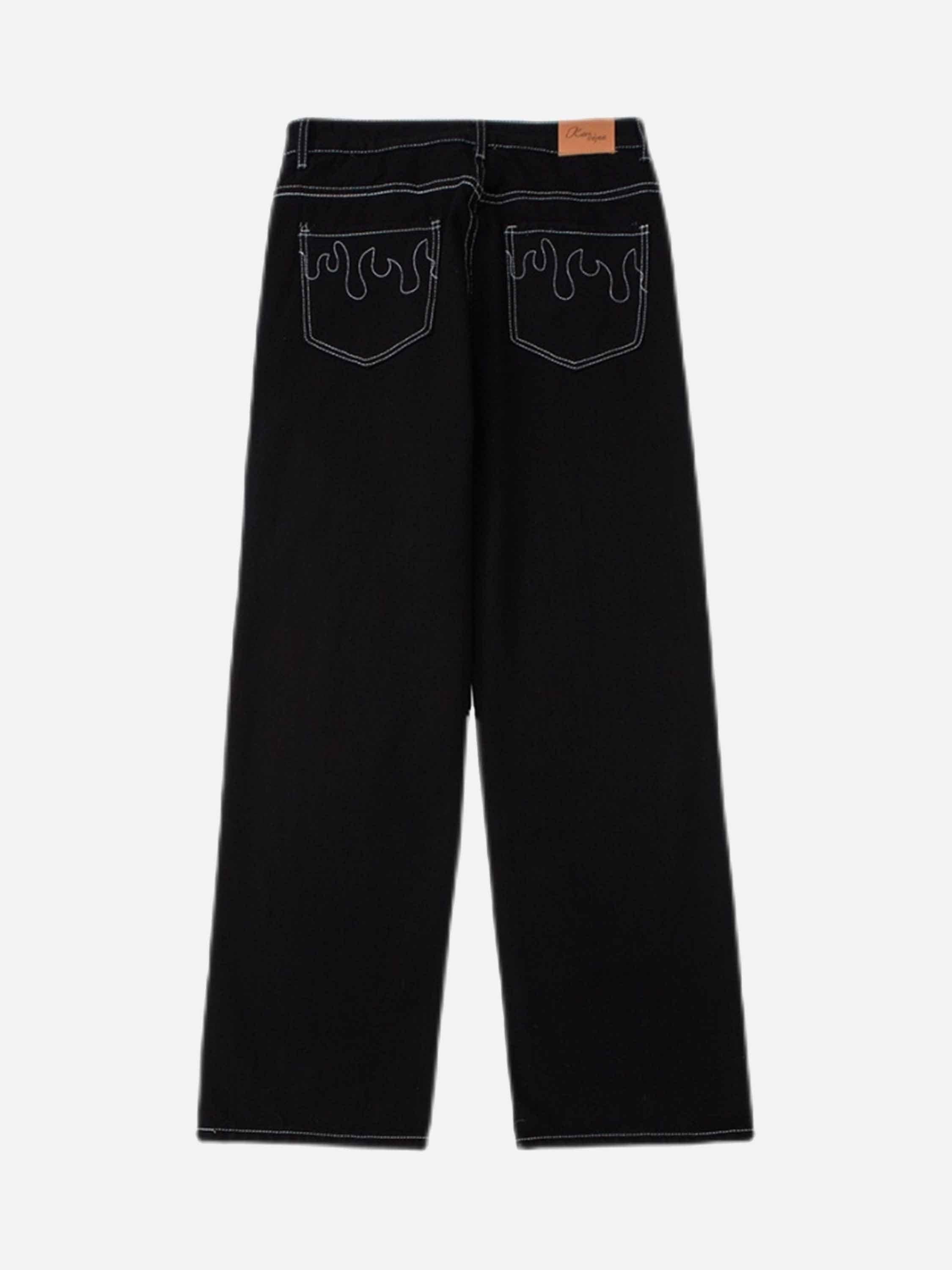 TALISHKO Solid Color Casual Jeans