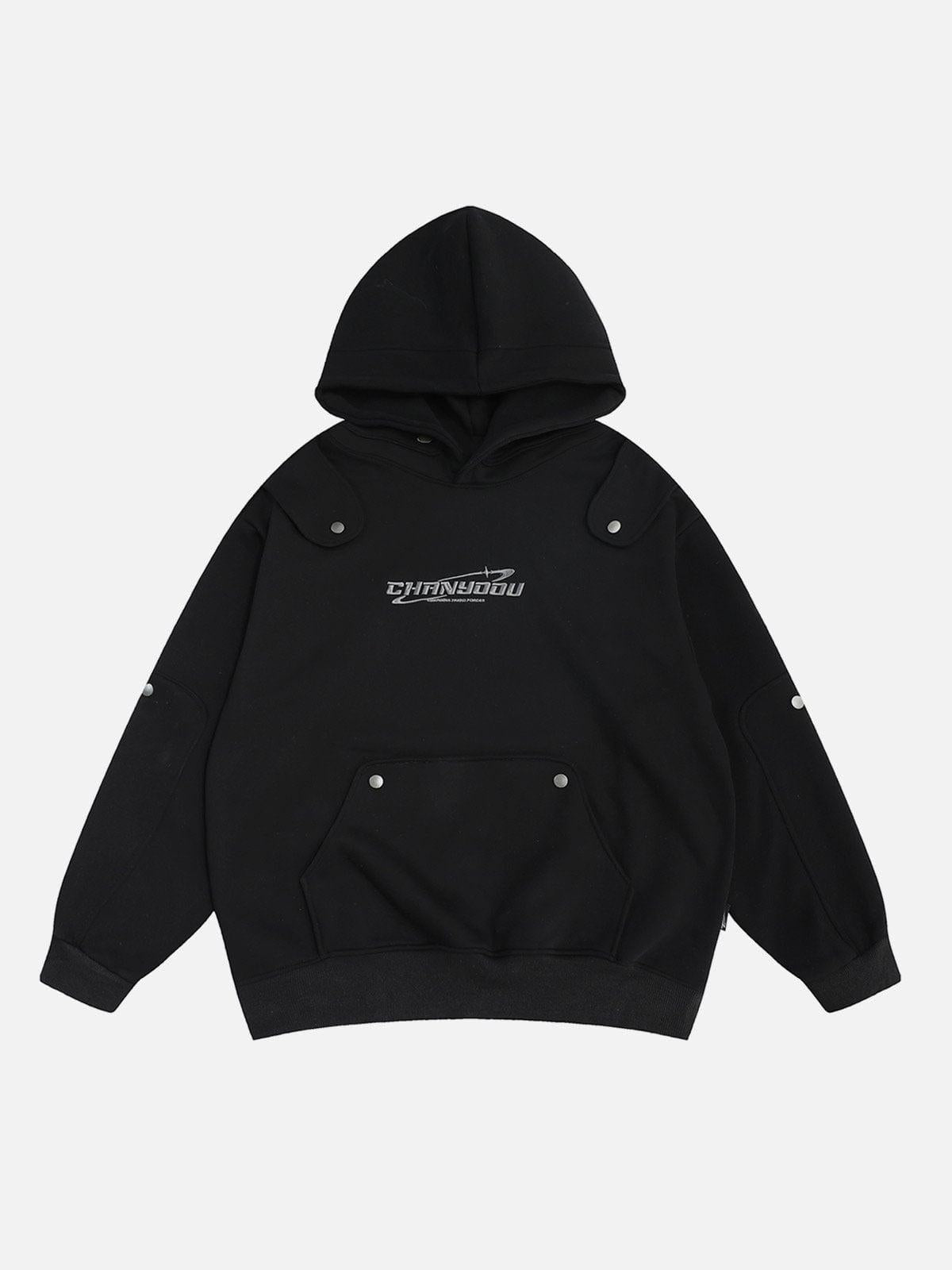 TALISHKO Button Deconstructive Hoodie