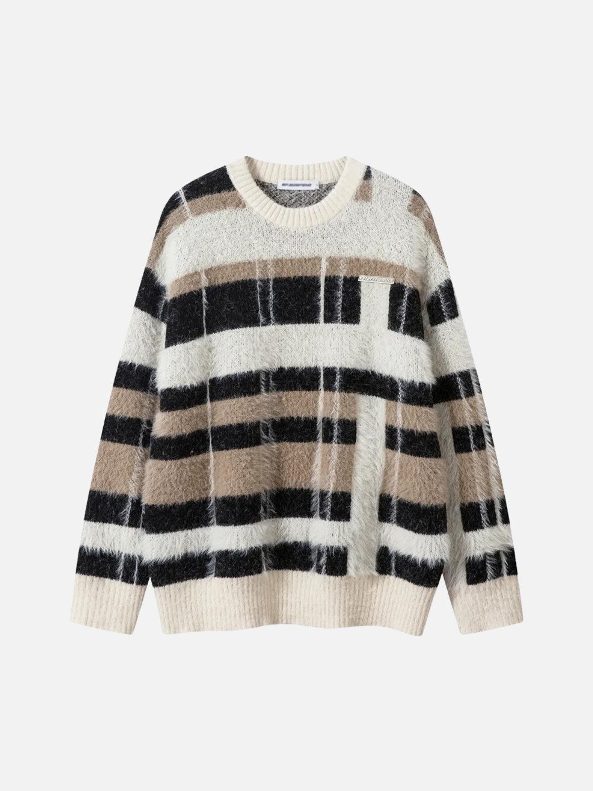 TALISHKO Contrast Striped Sweater