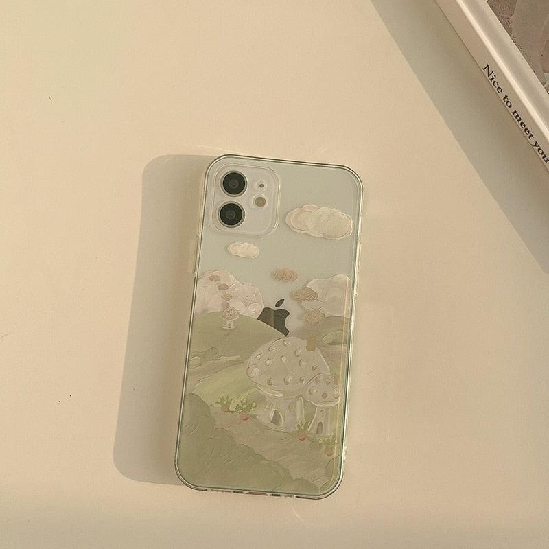 TALISHKO Mushroom Landscape Mobile Phone Case For iPhone