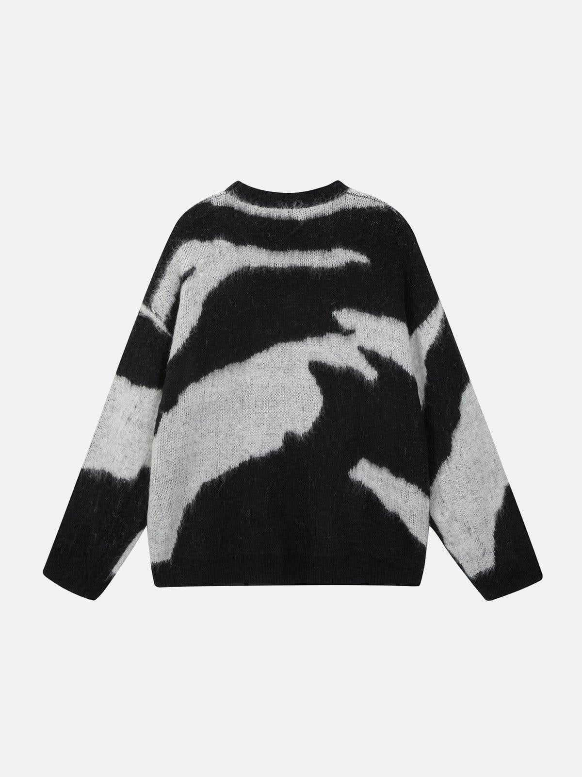 TALISHKO Irregular Contrasting Color Sweater