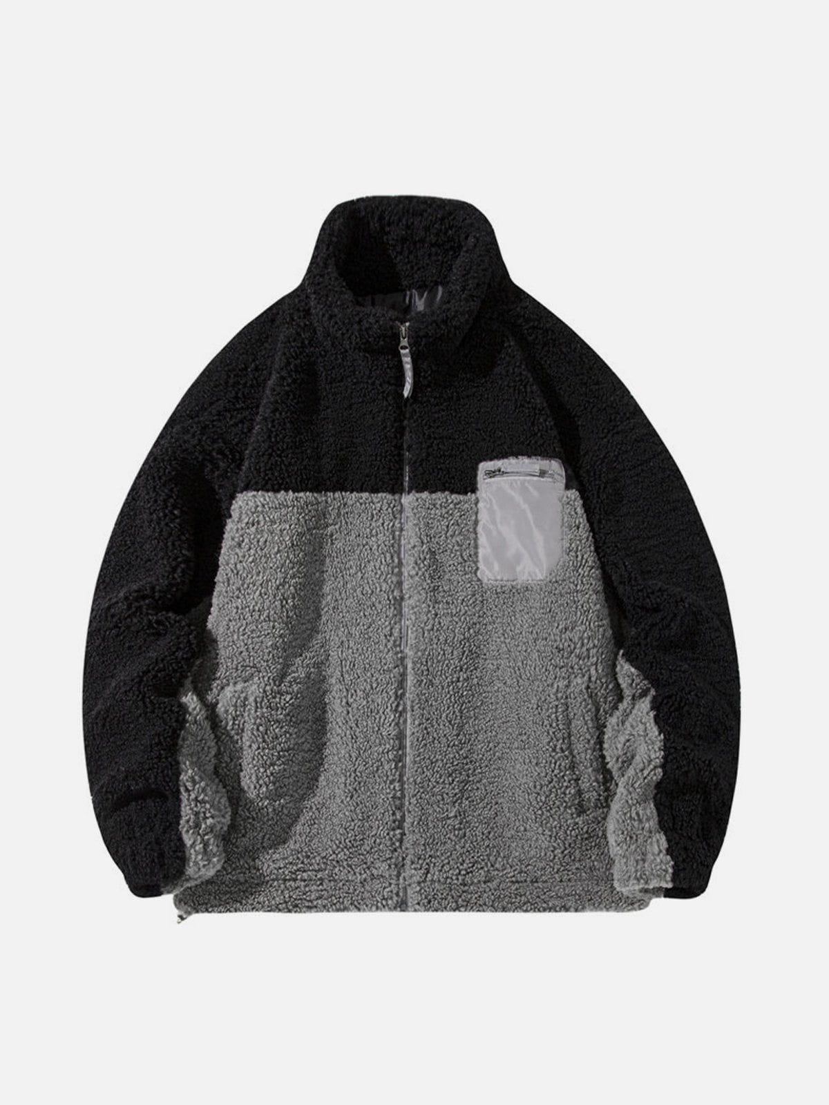 TALISHKO Splicing Sherpa Winter Coat