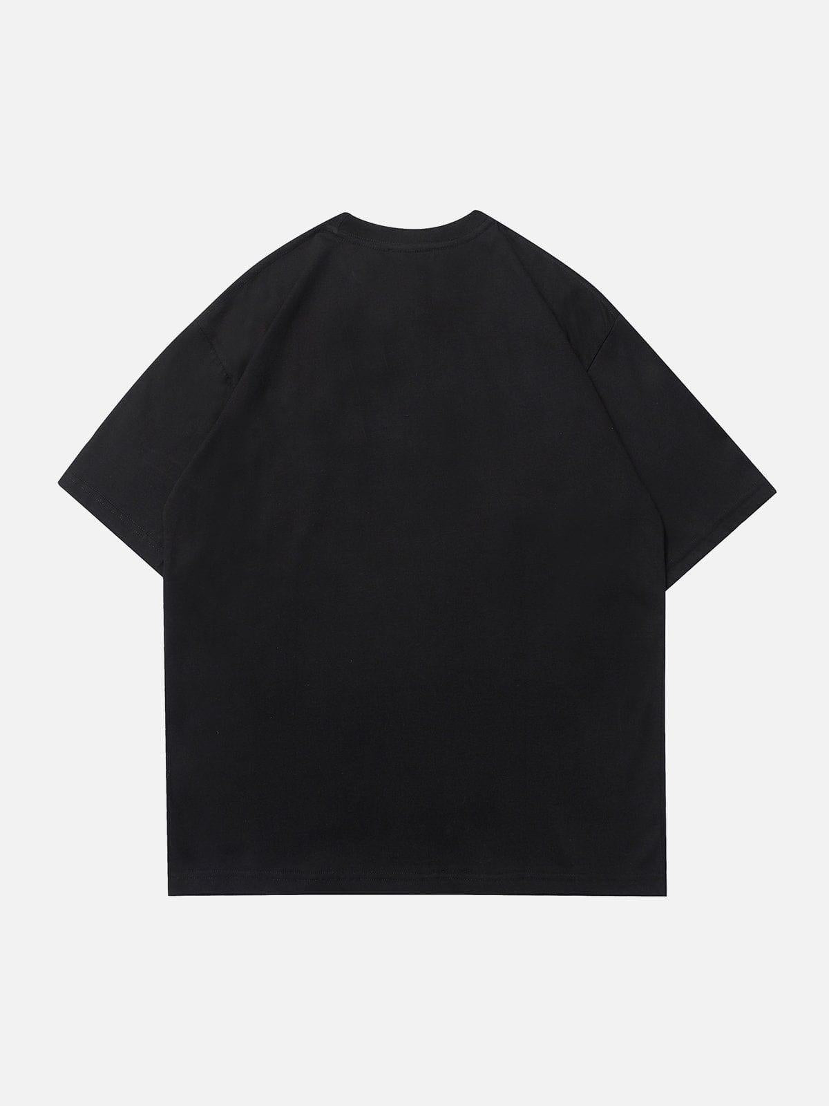 TALISHKO Simple Foam Letter Print Tee