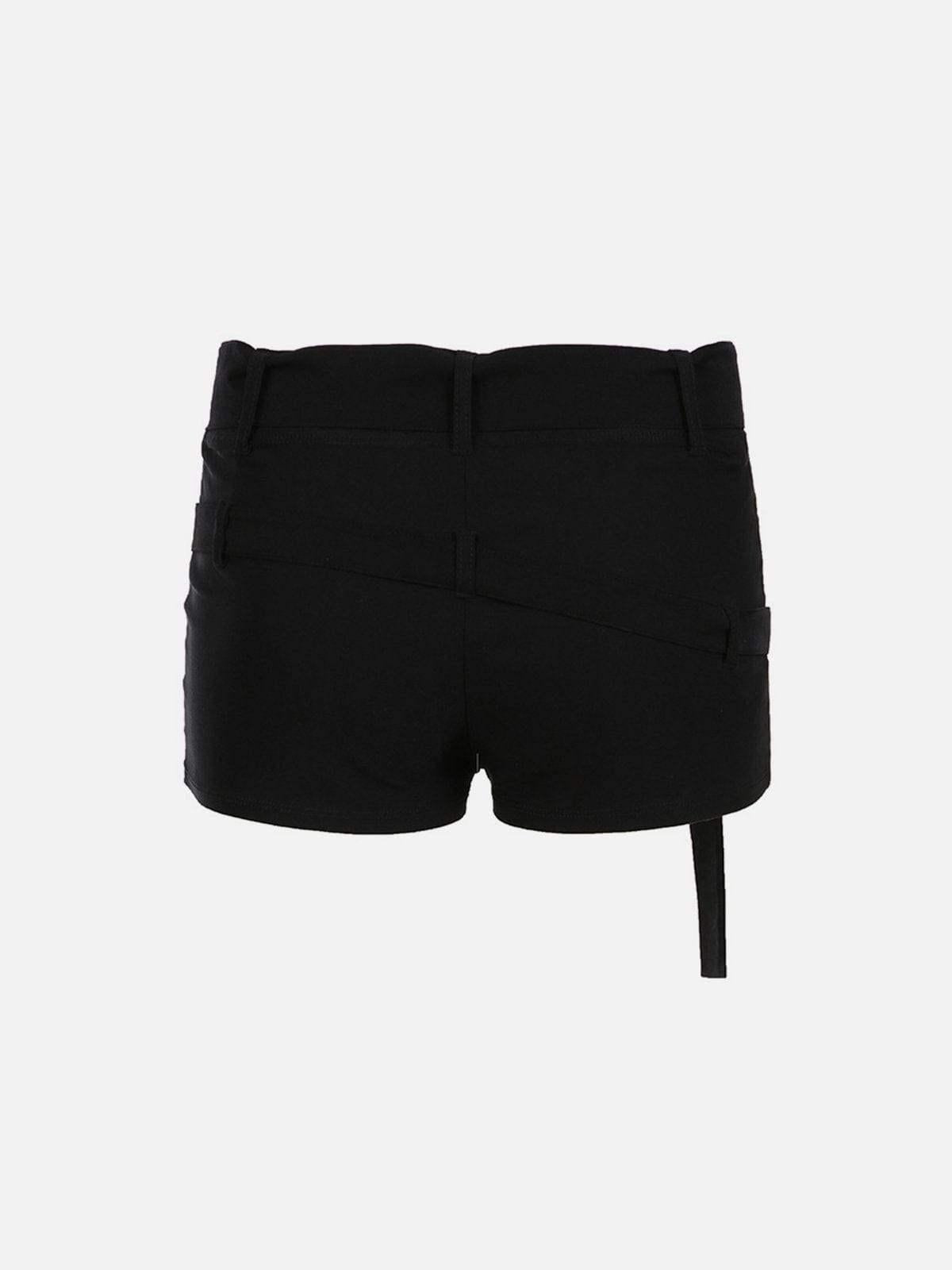 TALISHKO Eyelet Solid Color Shorts