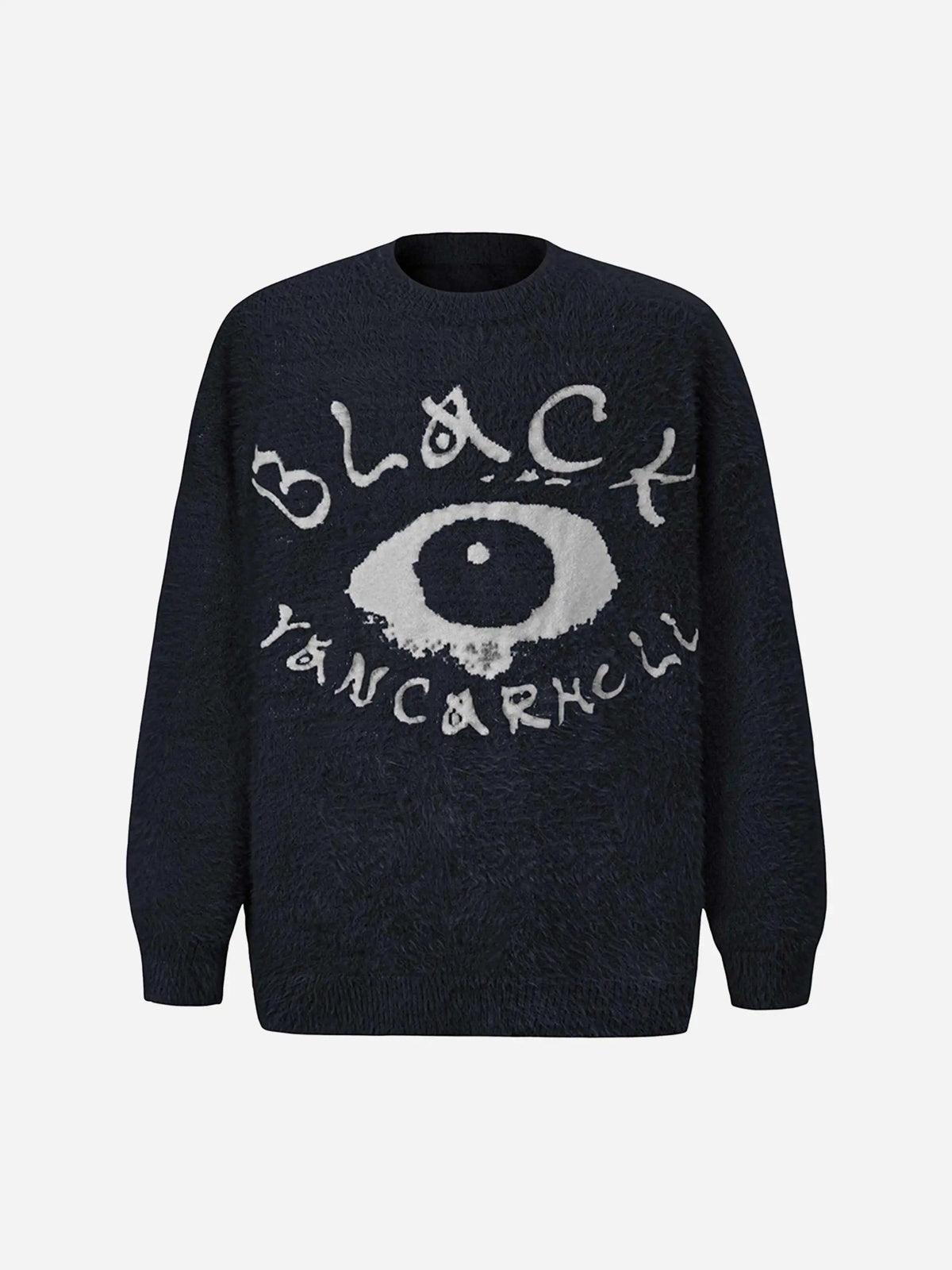 TALISHKO Black Eye Pattern Sweater