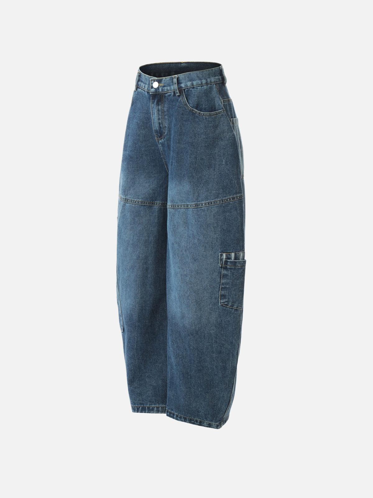 TALISHKO Multi Pocket Loose Barrel Jeans