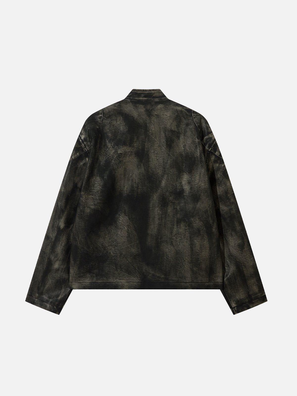 TALISHKO Dirt Color Faux Leather Jacket