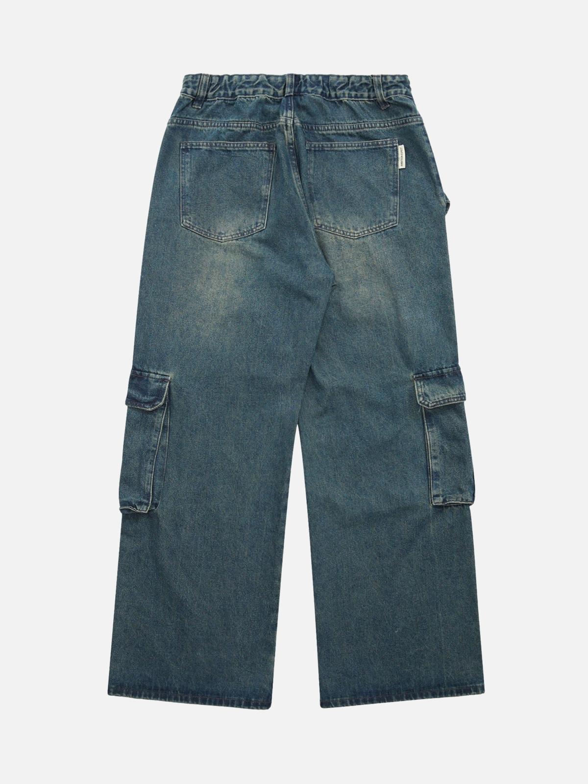 TALISHKO High Street Heavy Duty Design Multi-Pocket Jeans