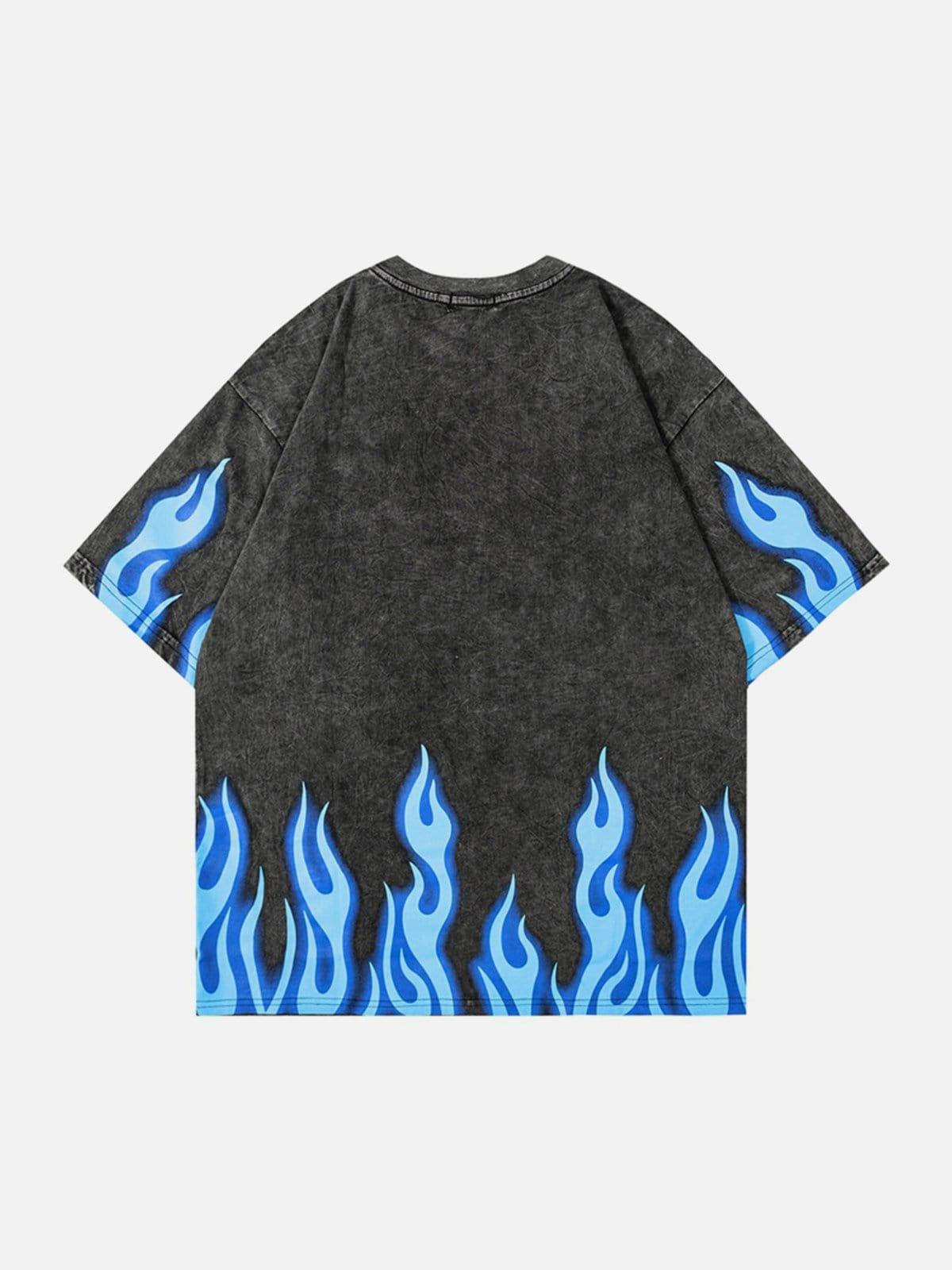 TALISHKO Washed Flame Printed Tee