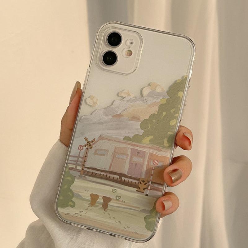 TALISHKO Train Painting Mobile Phone Case For iPhone