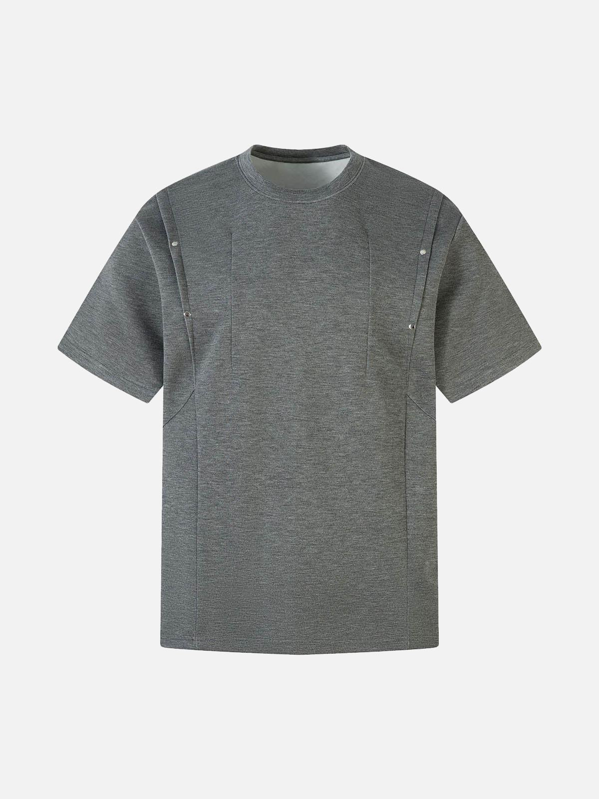 TALISHKO Retro Rivet Pleated Functional T-Shirt