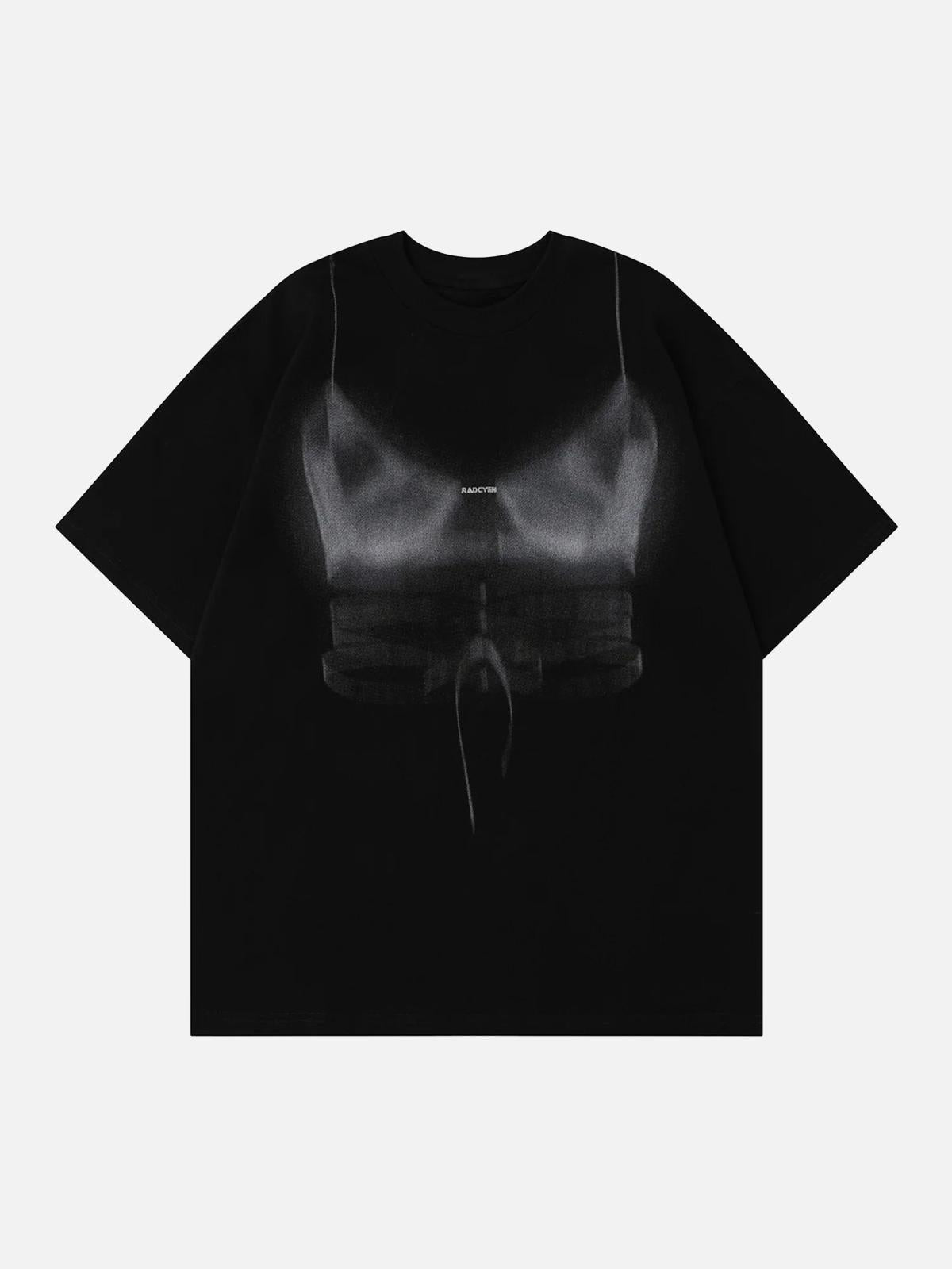 TALISHKO Loose American Fuzzy Fun Printed T-Shirt