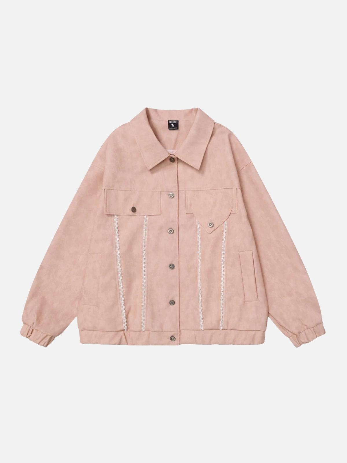 TALISHKO Lace Washed Faux Leather Jacket