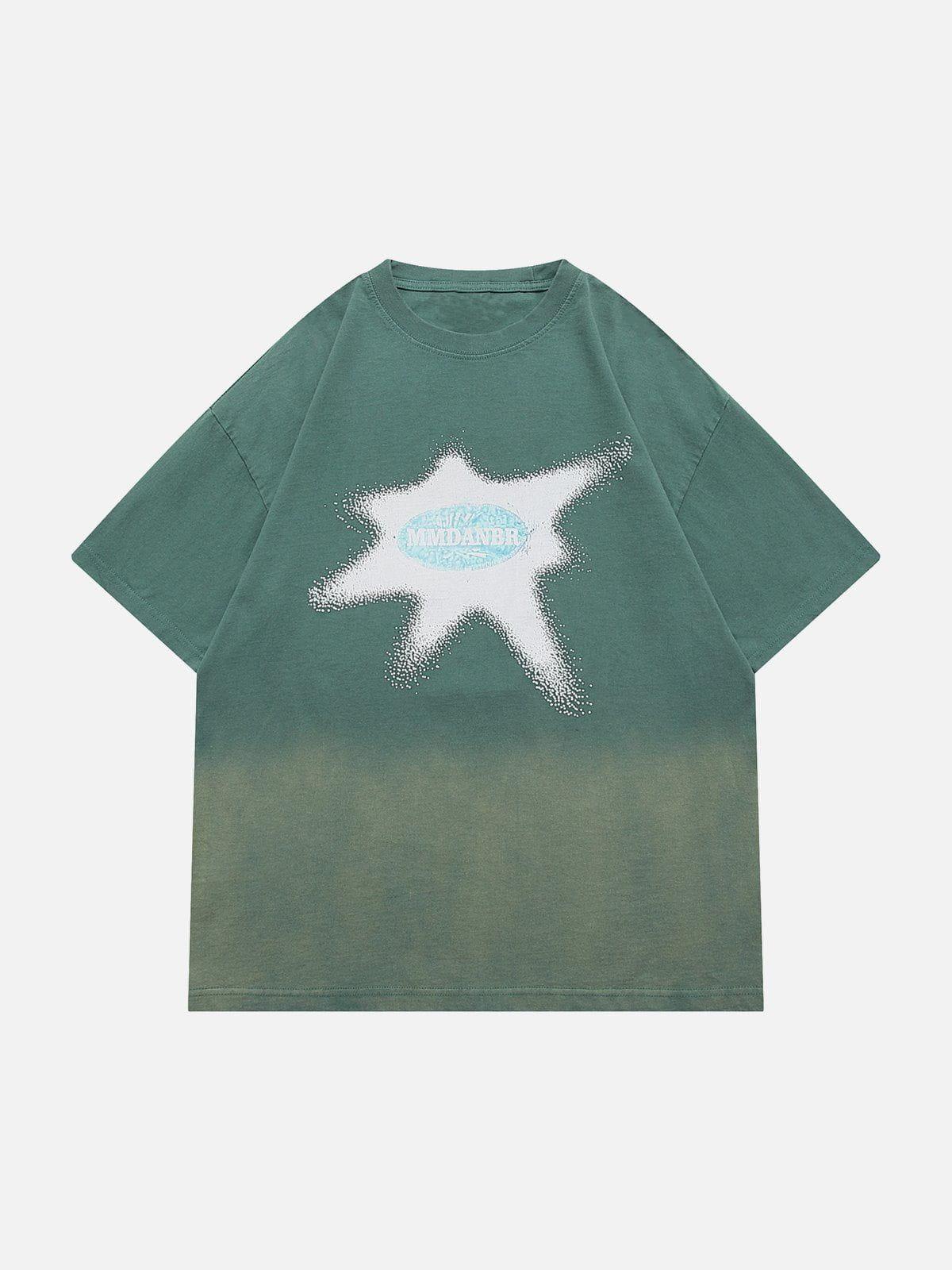 TALISHKO Washed Graphic Gradient Tee