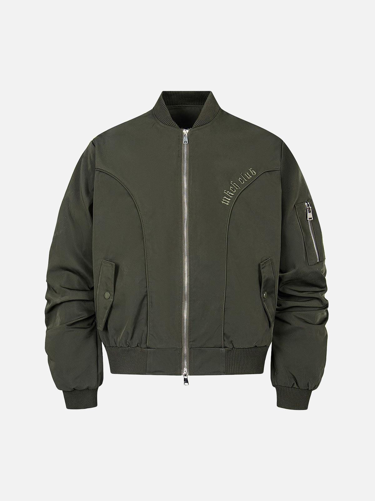 TALISHKO Retro Deconstructed Bomber Jacket