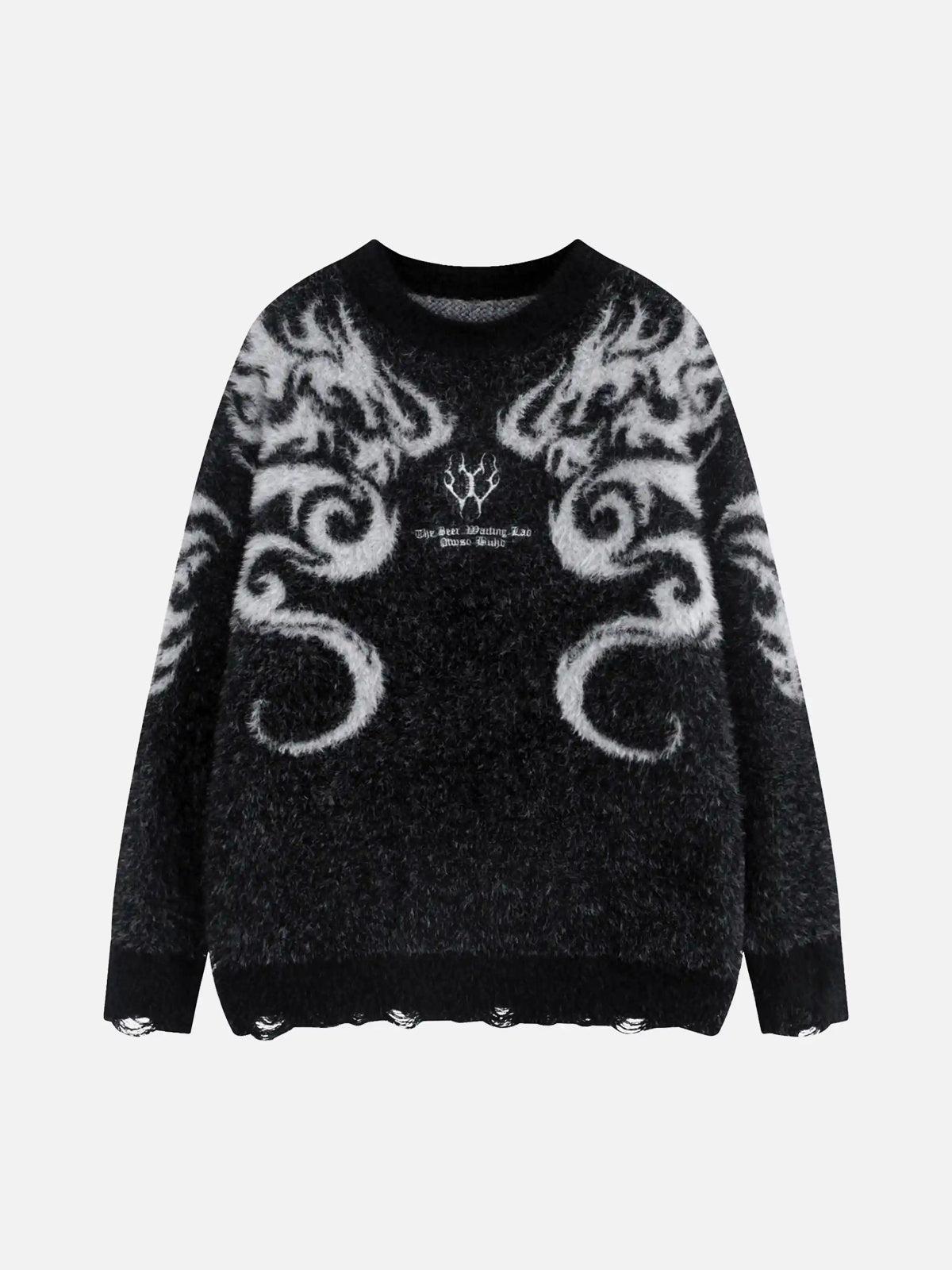 TALISHKO Dragon Mohair Jacquard Sweater