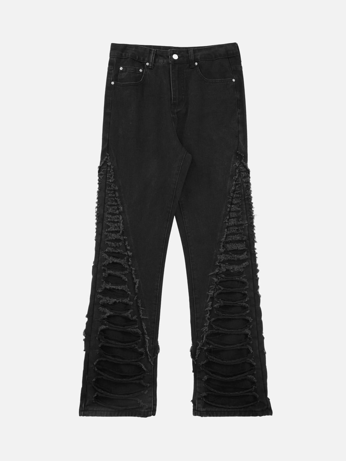 TALISHKO Ripped Double Straight Jeans