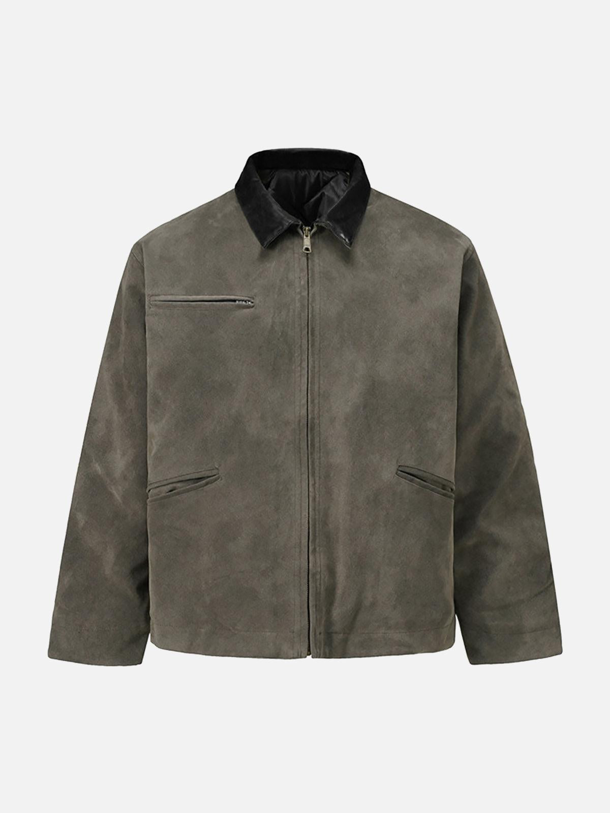 TALISHKO Vintage Heavy Suede Quilted Work Jacket