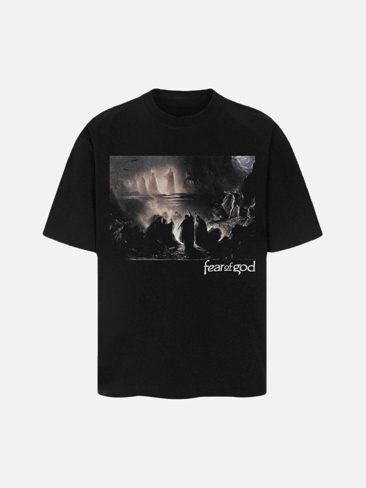 TALISHKO Street Crew-Neck Print T-Shirt