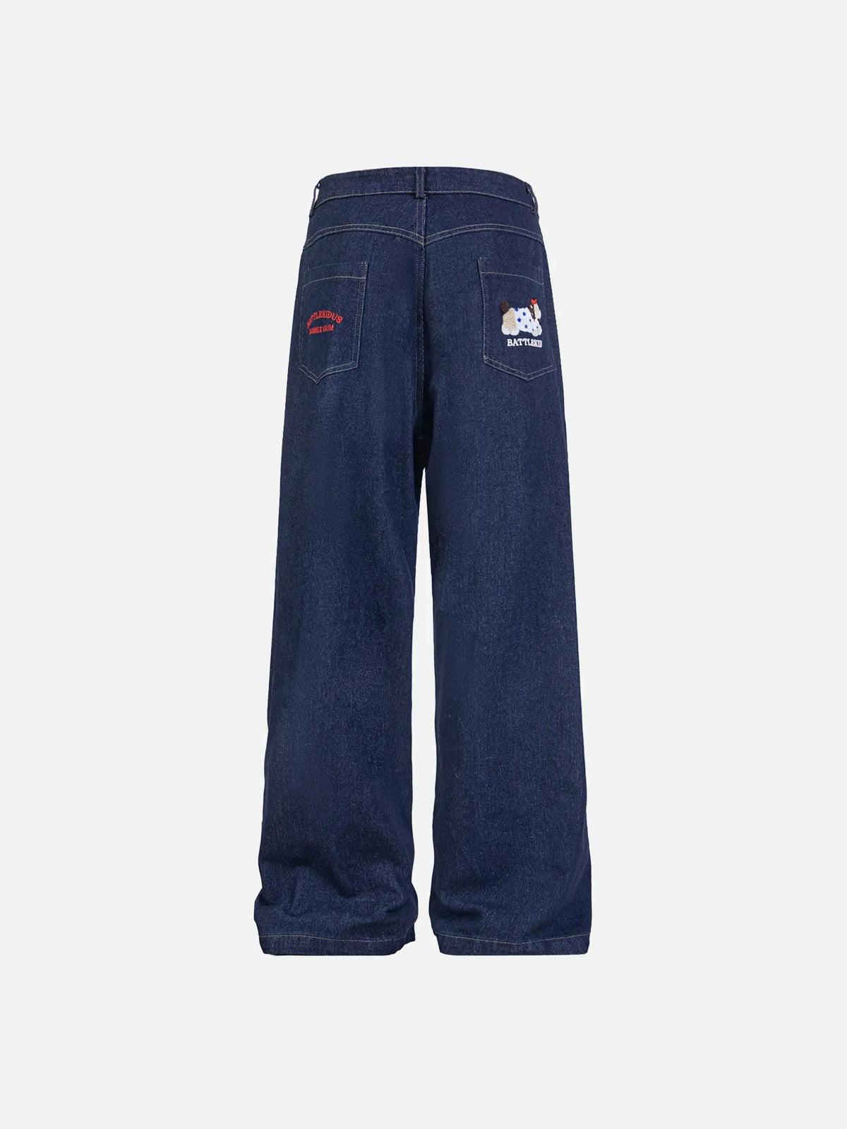 TALISHKO Puppy Embroidered Jeans