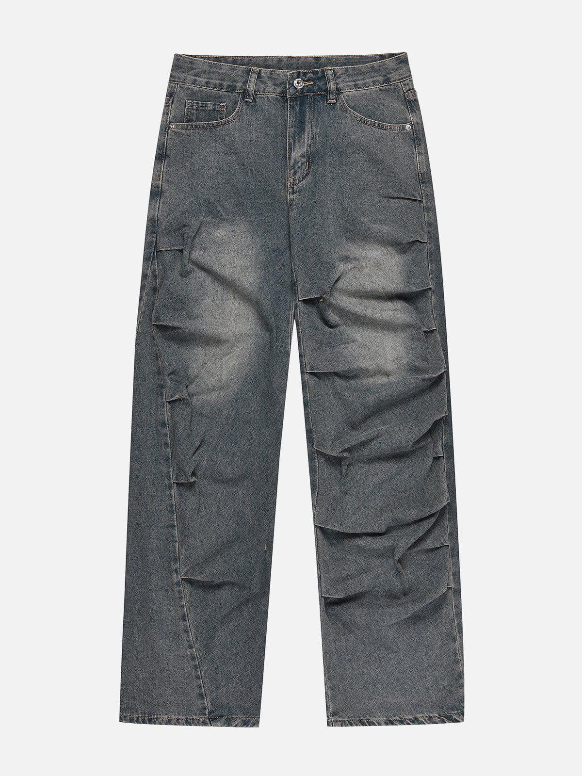 TALISHKO Irregular Wrinkle Jeans