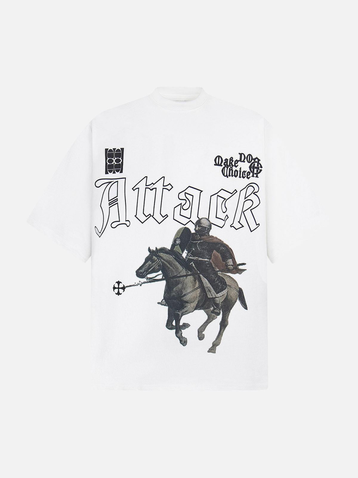 TALISHKO Retro Oil Painting Print T-Shirt