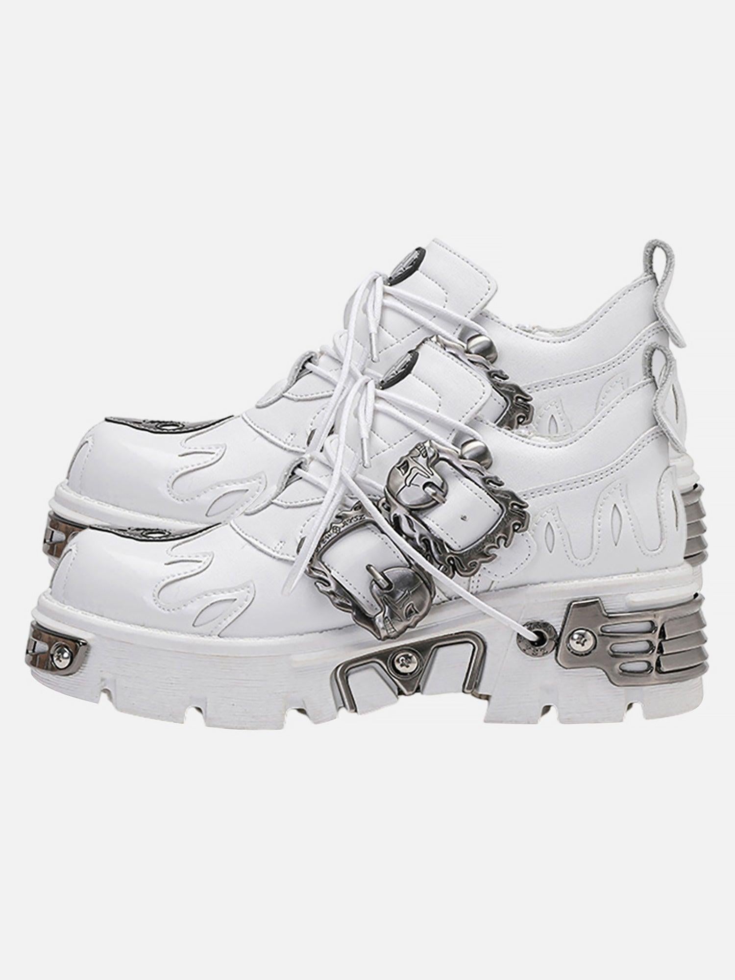 TALISHKO Dark Metal Heavy-Soled Small Leather Shoes