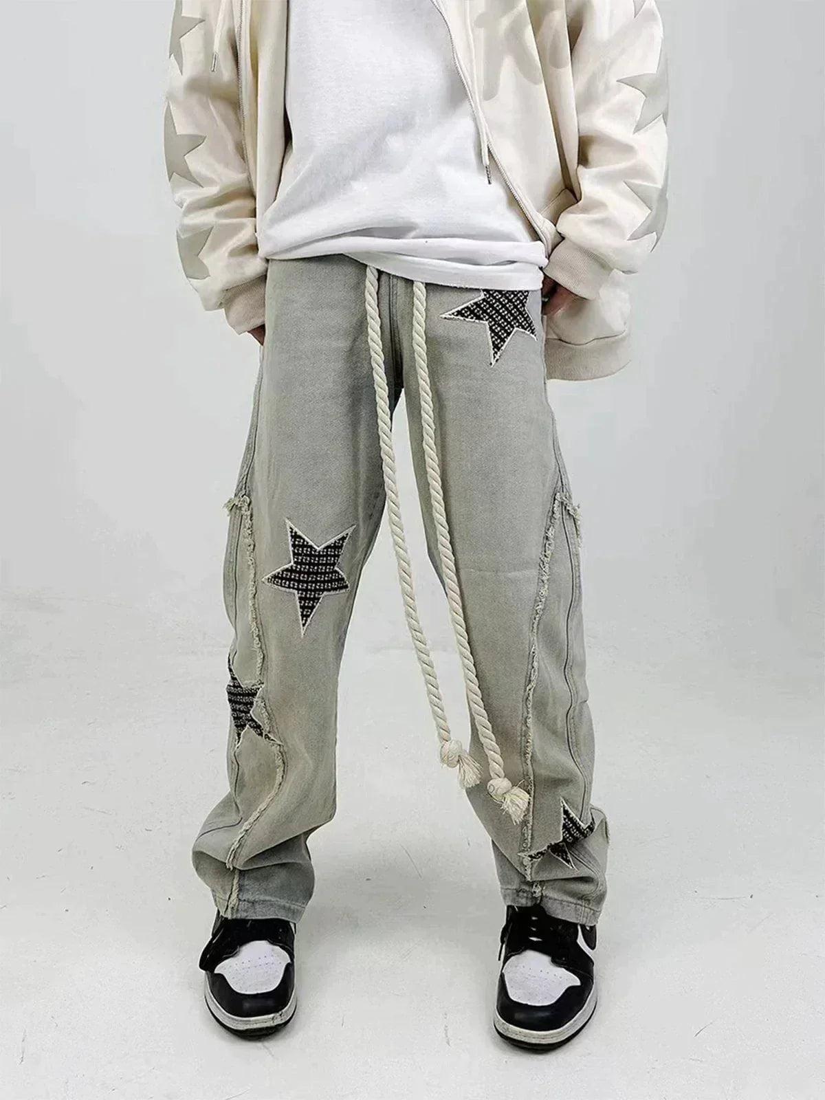 TALISHKO Star Embroidery Jeans
