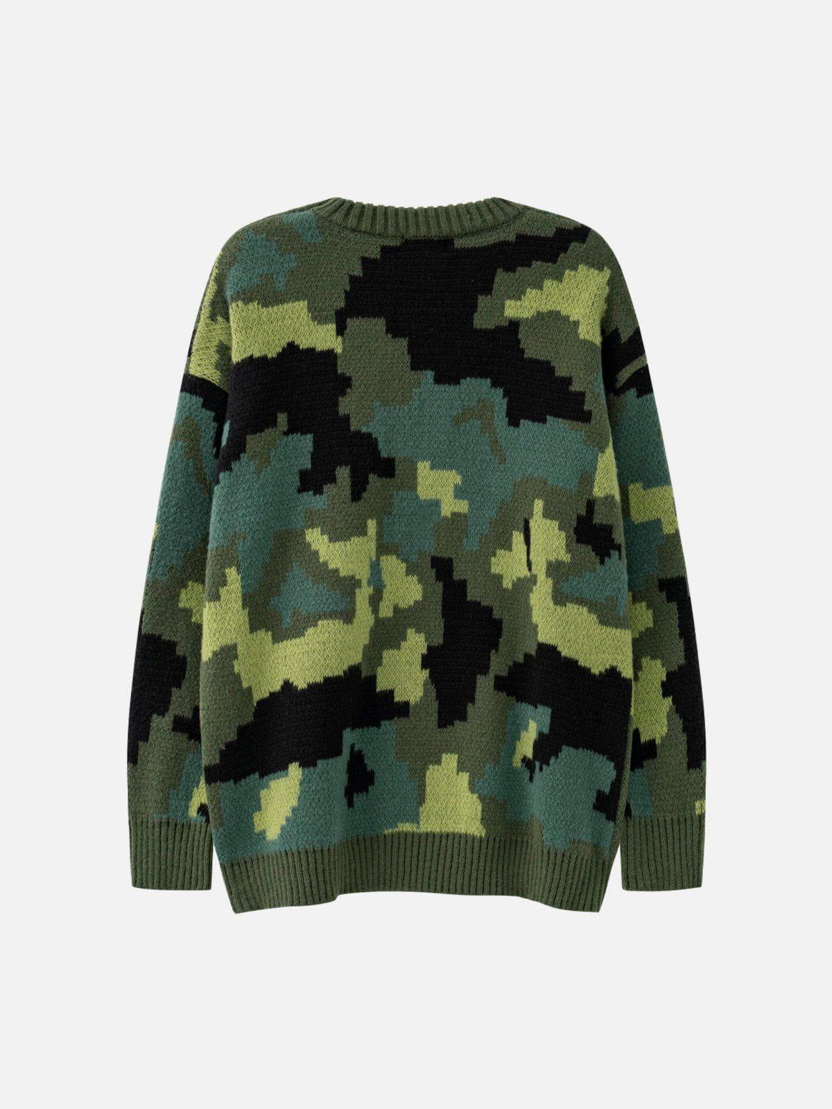 TALISHKO Camouflage Print Sweater