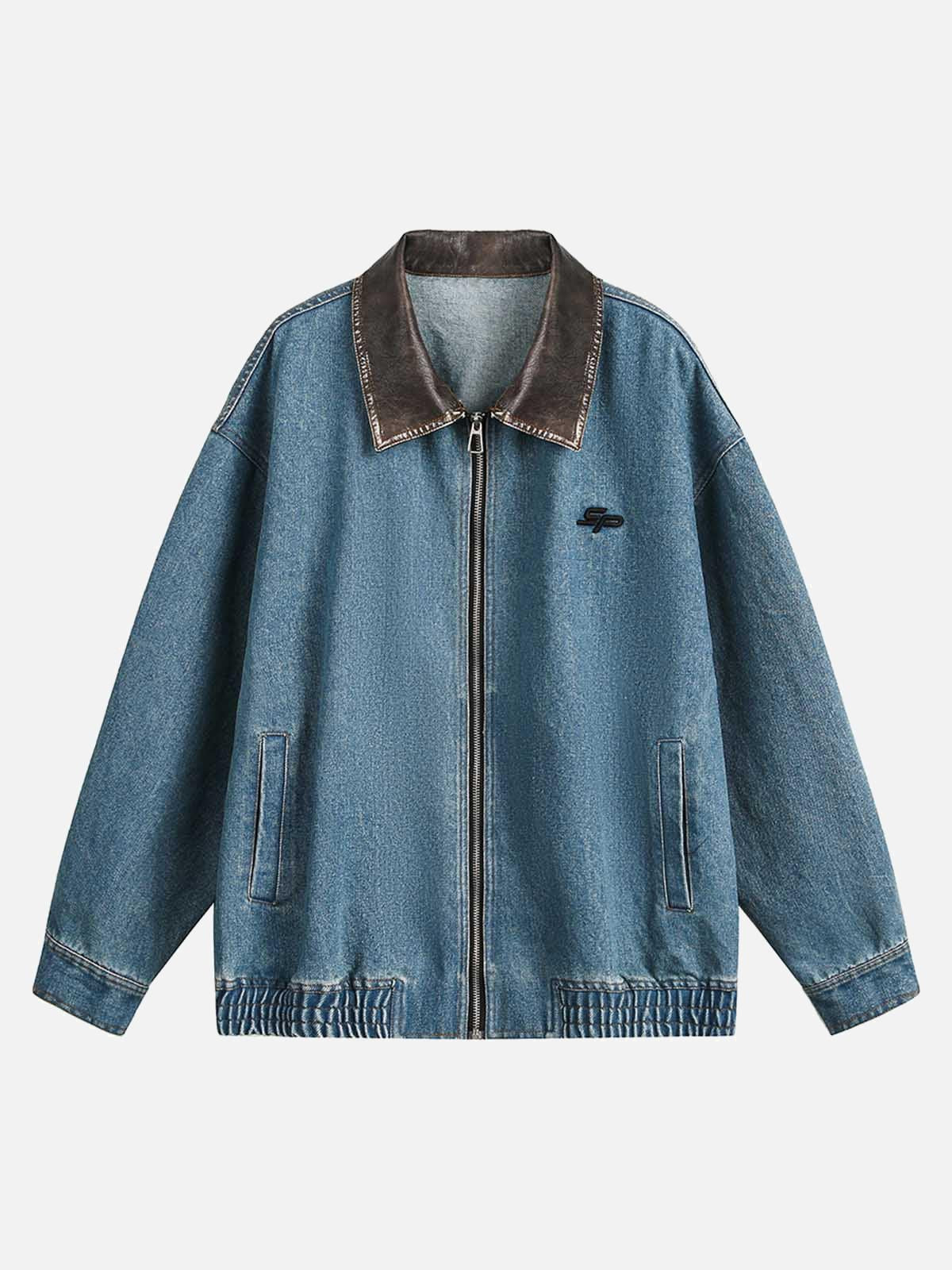 TALISHKO Heavy Washed Denim Work Jacket