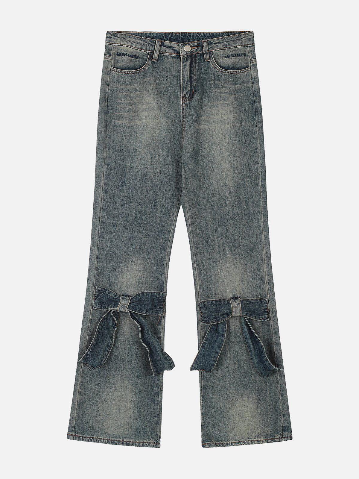 TALISHKO Bow Decoration Jeans