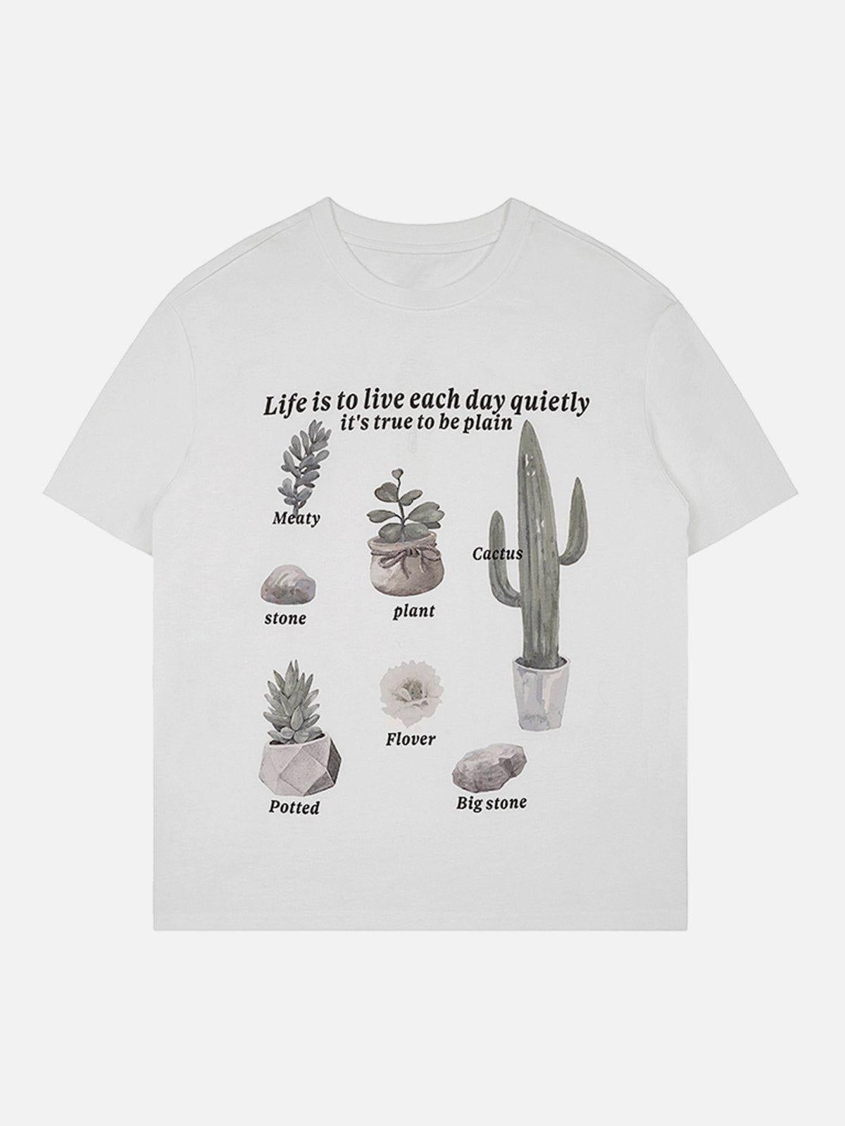 TALISHKO Tropical Plant Print Tee