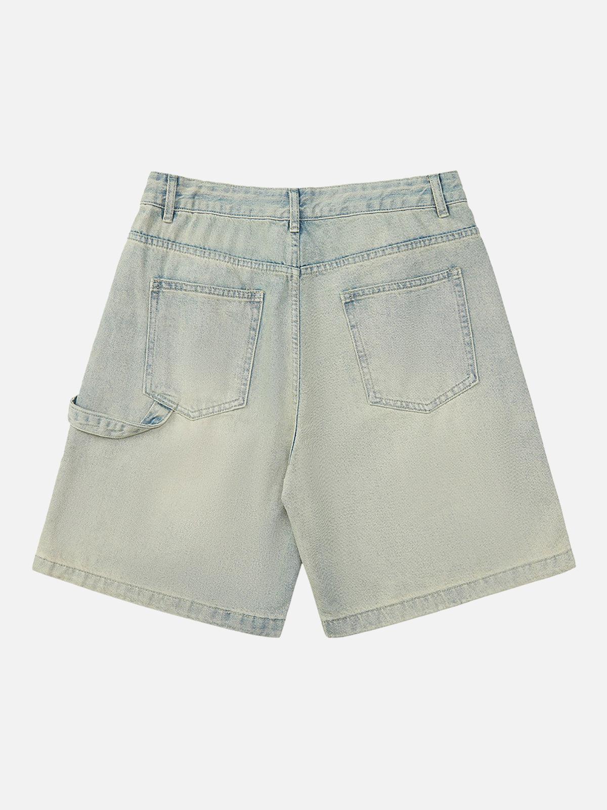 TALISHKO Retro Washed Hip-Hop Shorts