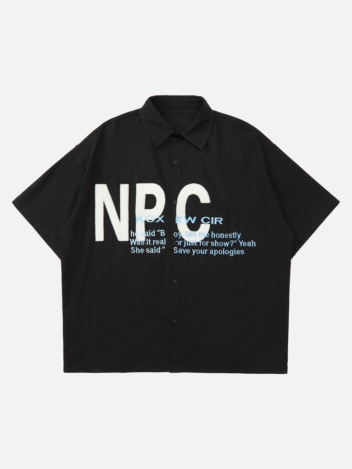 TALISHKO American Retro Letter Embroidered Shirt