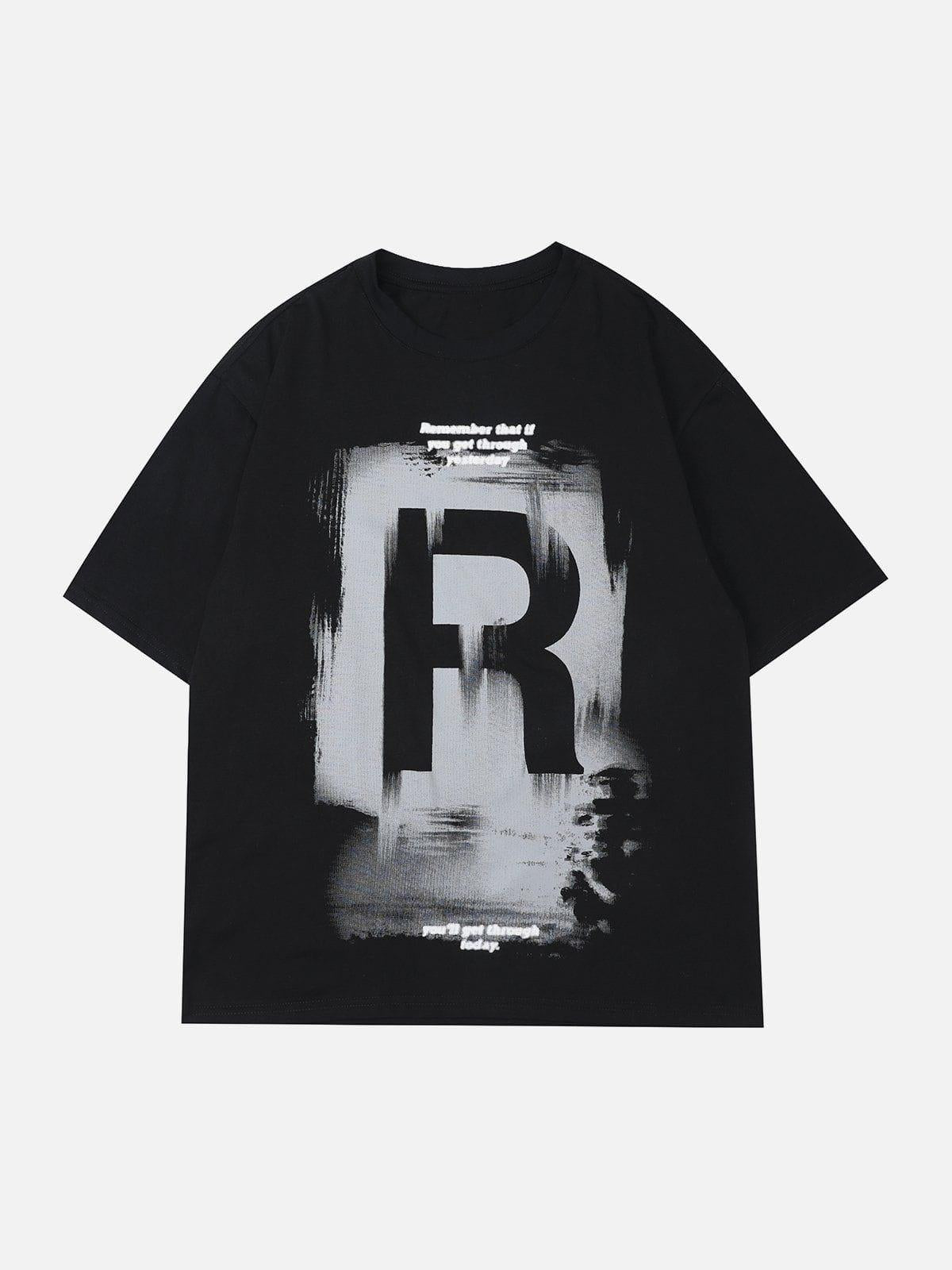 TALISHKO Lettering Graffiti Print Tee